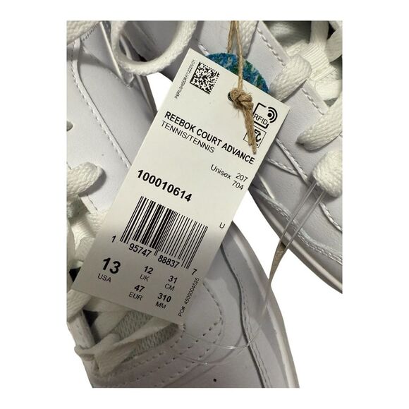 NEW Reebok Classic Court Advance Men’s Size 13 Sneaker  White Navy - Picture 8 of 9